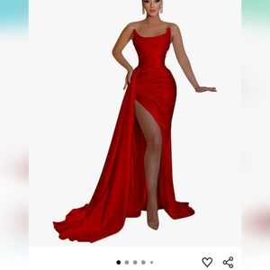 Elegant Red Evening Gown